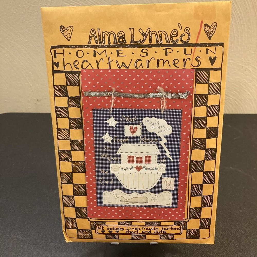 Alma Lynne Noah Found Grace‎ Noah's Ark Cross Stitch Homespun Heartwarmers Kit